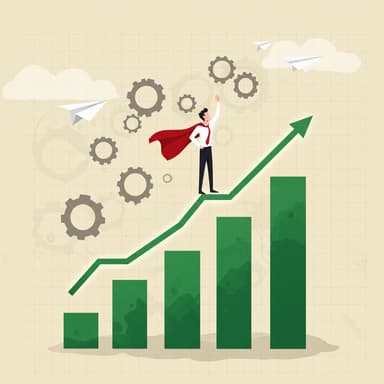 A graph showing a sales representative's progress